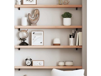 Nástěnná police 100x10x4 cm ošetřený masivní dub [363555] (Barva Přírodní)