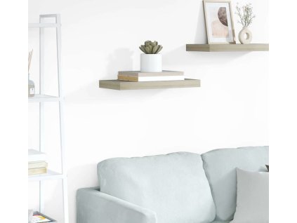 Plovoucí nástěnná police 50 x 23 x 3,8 cm MDF [323871] (Barva Dub)