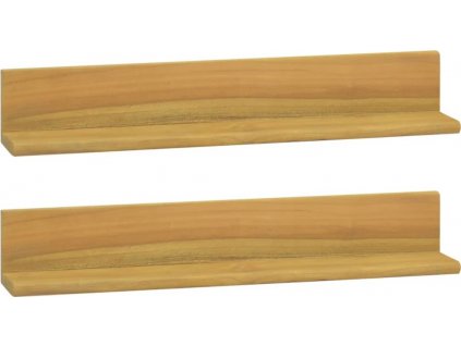 Nástěnné police 2 ks 60 x 10 x 10 cm masivní teakové dřevo [338259]