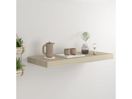Plovoucí nástěnná police 60 x 23,5 x 3,8 cm MDF [323874] (Barva Dub)