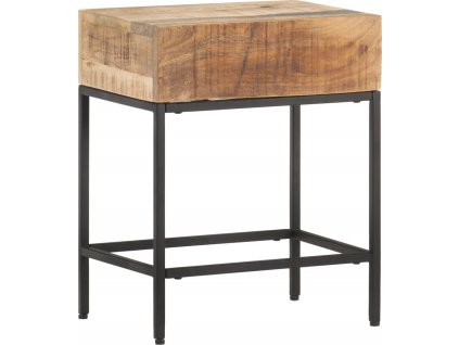Odkládací stolek 40x30x50 cm masivní hrubé mangovníkové dřevo [320938]