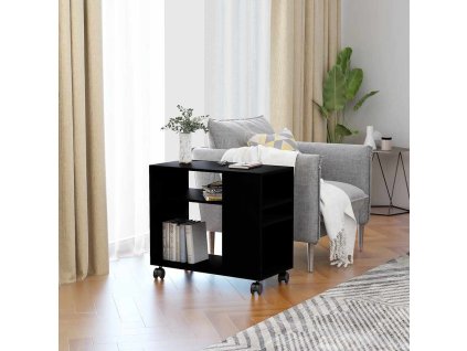 Odkládací stolek 70 x 35 x 60 cm, konstrukční dřevo [802128] (Barva šedá s vysokým leskem)