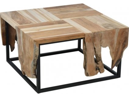 Odkládací stolek teakové dřevo 65 x 65 x 35 cm [436338]