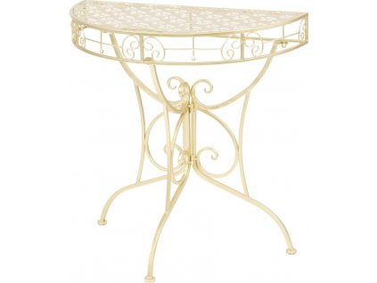 Odkládací stolek vintage půlkruhový kovový 72x36x74 cm [245930]