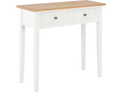 Toaletní konzolový stolek 79 x 30 x 74 cm dřevo [280053] (Barva Hnědá a bílá)