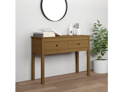Konzolový stolek 100 x 35 x 75 cm masivní borové dřevo [814617]
