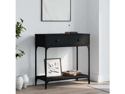 Konzolový stolek 75 x 34,5 x 75 cm kompozitní dřevo [833398] (Barva Černá)