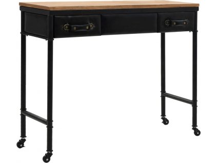 Konzolový stolek z MDF a jedlového dřeva 100 x 33,5 x 80 cm [245758]
