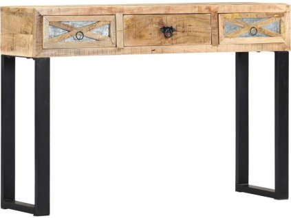 Konzolový stolek 110 x 30 x 76 cm masivní mangovníkové dřevo [282761]