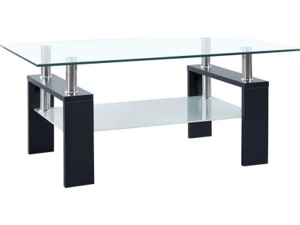 Konferenční stolek a průhledný 95x55x40 cm tvrzené sklo [330303]