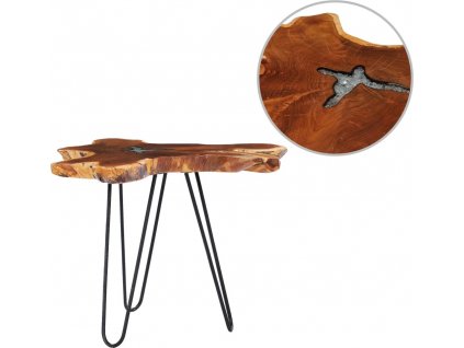 Konferenční stolek 70 x 45 cm masivní teak a polyresin [281651]