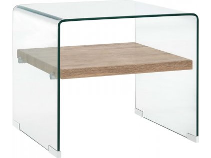 Konferenční stolek čirý 50 x 50 x 45 cm tvrzené sklo [284742]