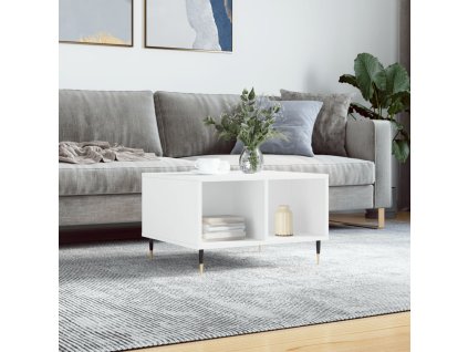 Konferenční stolek 60x50x36,5 cm kompozitní dřevo [830532] (Barva Bílá)