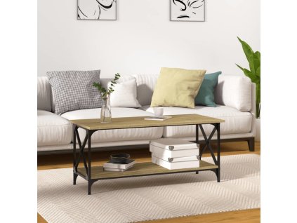 Konferenční stolek 100x45x45 cm kompozitní dřevo a železo [823313] (Barva dub sonoma)