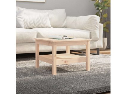 Konferenční stolek 55 x 55 x 40 cm masivní borové dřevo [814271] (Barva Šedá)