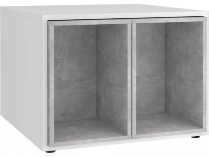 Konferenční stolek 2 odkládací stolky 67,5x67,5x50cm bílý/betonový [444231]