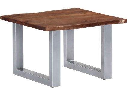 Konferenční stolek s živou hranou 60x60x40 cm dřevo akácie [247826] (Barva Hnědá)