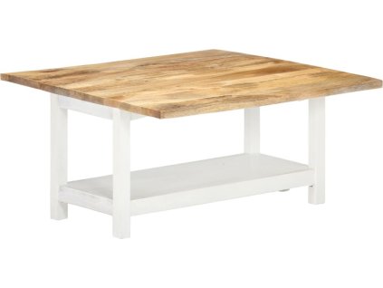 Rozkládací konferenční stolek bílý 90x(45–90)x45 cm mangovník [286375]