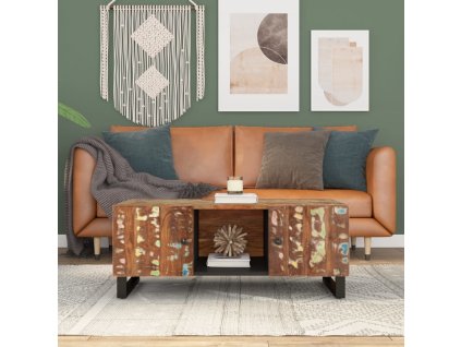 Konferenční stolek 100 x 54 x 40 cm masivní akácie a kompozit [351952] (Barva Vícebarevný)