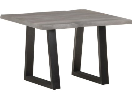 Konferenční stolek s živou hranou 60x60x40 cm masivní akácie [321045] (Barva Šedá)