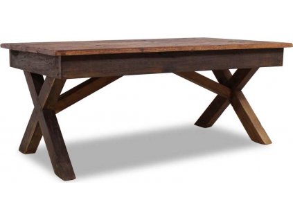 Konferenční stolek, masivní recyklované dřevo, 110x60x45 cm [244492]