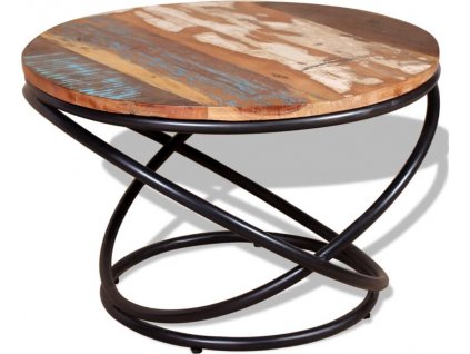 Konferenční stolek masivní regenerované dřevo 60x60x40 cm [244015]