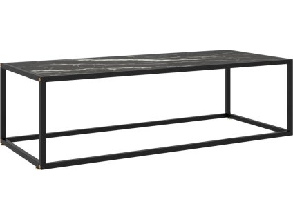 Konferenční stolek s m sklem 120 x 50 x 35 cm [322885] (Barva Bílá)