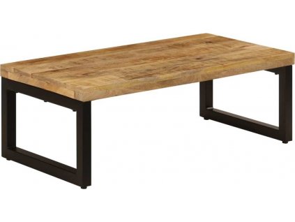 Konferenční stolek 100 x 50 x 35 cm masivní mangovník a ocel [247337]