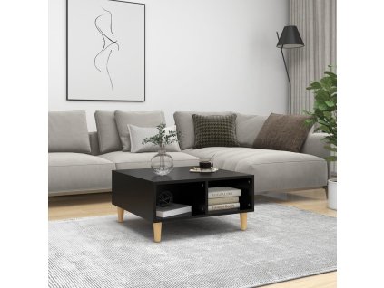 Konferenční stolek 60 x 60 x 30 cm kompozitní dřevo [805984] (Barva černá s vysokým leskem)