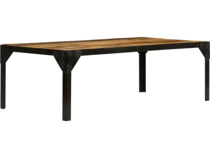 Konferenční stolek 110 cm masivní hrubý mangovník a ocel [246631]