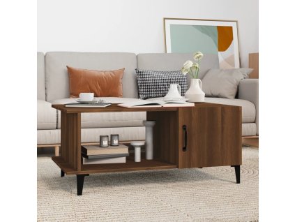 Konferenční stolek 90 x 50 x 40 cm kompozitní dřevo [817548] (Barva Hnědý dub)