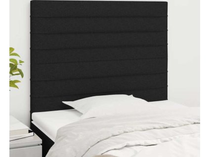 Čelo postele 80x5x118/128 cm látkové [3116448] (Barva Černá)