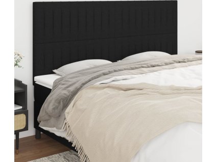 Čelo postele 160x5x118/128 cm látkové [3116578] (Barva Černá)