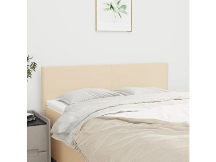 Čela postele 2 ks 72 x 5 x 78/88 cm textil [345789] (Barva Krémová)