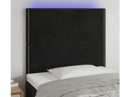 Čelo postele s LED 100x5x118/128 cm samet [3122328]