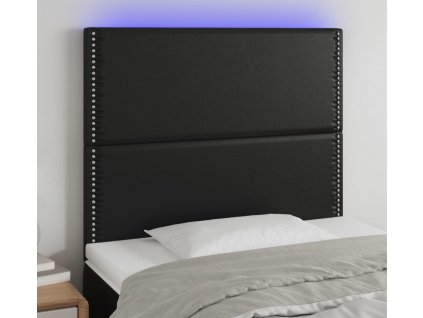 Čelo postele s LED 100x5x118/128 cm umělá kůže [3122368]