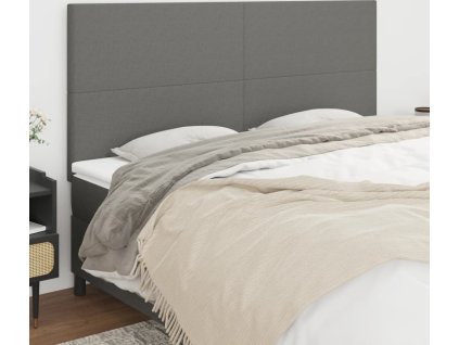 Čelo postele 180x5x118/128 cm látkové [3116067] (Barva Tmavě šedá)
