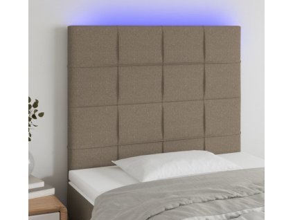 Čelo postele s LED 90x5x118/128 cm textil [3122410]