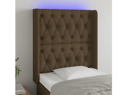 Čelo postele s LED 83 x 16 x 118/128 cm textil [3124361]