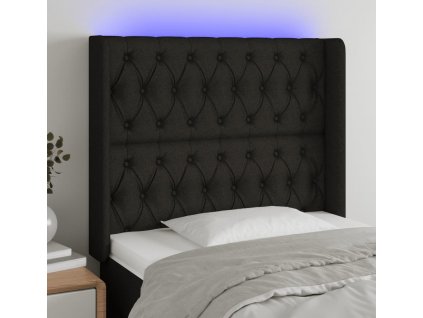 Čelo postele s LED 93 x 16 x 118/128 cm textil [3124368]
