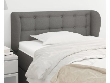 Čelo postele typu ušák 93x23x78/88 cm textil [3117561] (Barva Tmavě šedá)