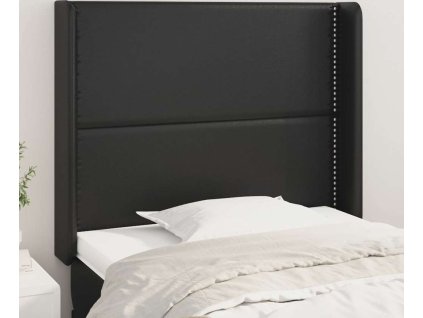 Čelo postele typu ušák 103x16x118/128 cm umělá kůže [3119526] (Barva Krémová)