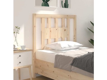 Čelo postele 106 x 4 x 100 cm masivní borovice [818659] (Barva Černá)