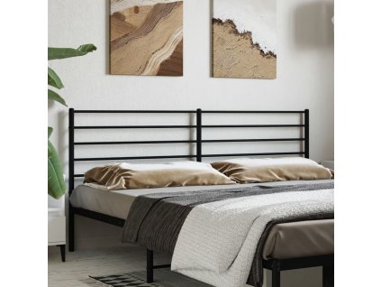 Kovové náhradní čelo postele 200 cm [352357] (Barva Černá)