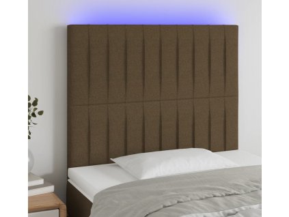 Čelo postele s LED 80x5x118/128 cm textil [3122639]