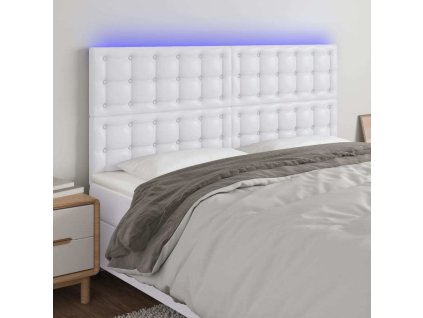 Čelo postele s LED 180x5x118/128 cm umělá kůže [3122527]