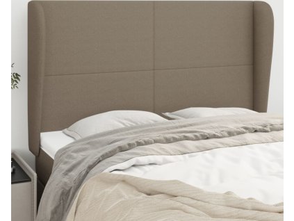 Čelo postele typu ušák 147x23x118/128 cm textil [3117678] (Barva Taupe)