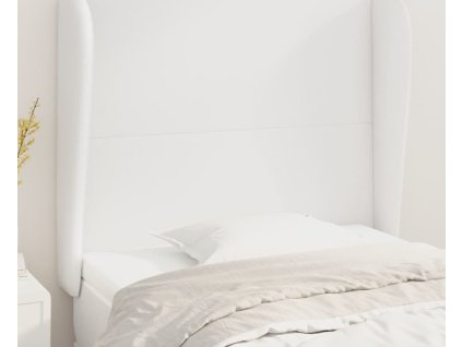 Čelo postele typu ušák 93 x 23 x 118/128 cm umělá kůže [3117757] (Barva Hnědá)