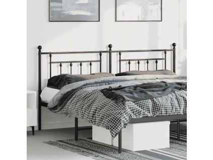 Kovové náhradní čelo postele 193 cm [353574] (Barva Černá)
