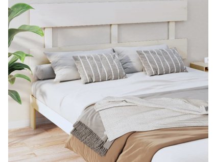 Čelo postele 154 x 3 x 81 cm masivní borovice [819076] (Barva Bílá)